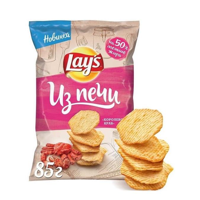 Чипсы Лейс LAYS из печи Королевский Краб 85г