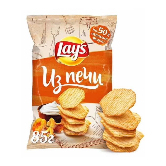 Чипсы Lays из печи Лисички в сметане 85 г