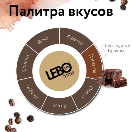 Кофе сублимированный ароматизированный LEBO Choco Brownie 70 г дой-пак