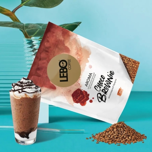 Кофе сублимированный ароматизированный LEBO Choco Brownie 70 г дой-пак