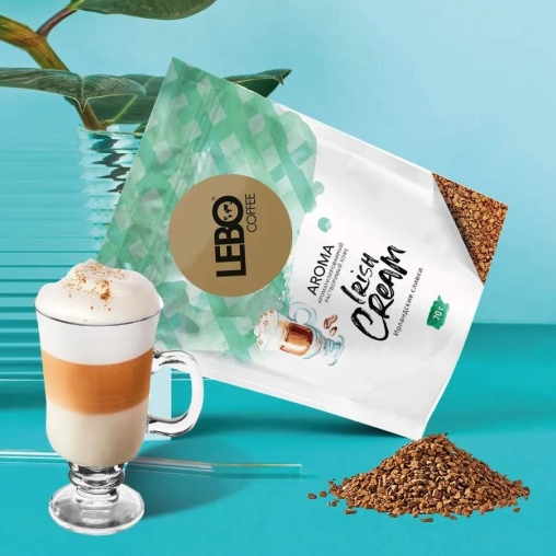 Кофе сублимированный ароматизированный LEBO Irish Cream 70 г дой-пак