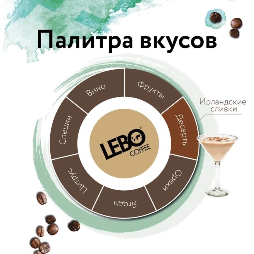 Кофе сублимированный ароматизированный LEBO Irish Cream 70 г дой-пак