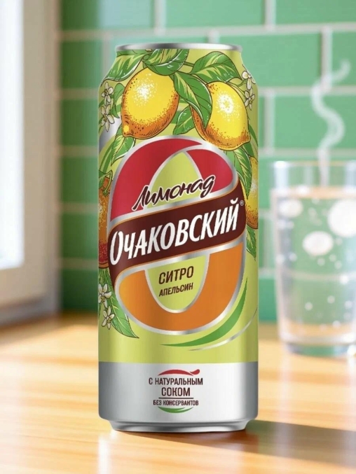 Лимонад газированный Очаково Ситро Апельсин 450 мл ж/б