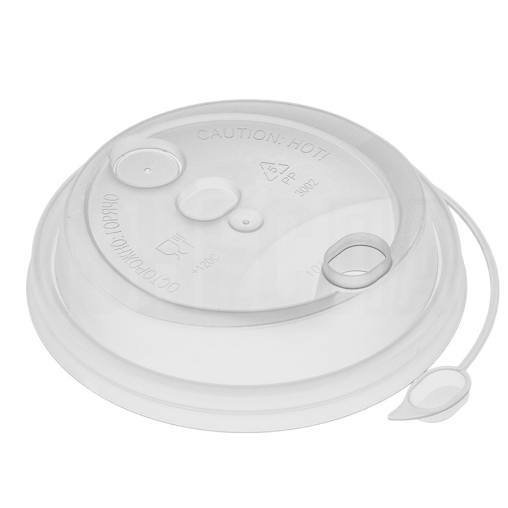 Крышка с колпачком на поводке FLIP-TOP Прозрачная матовая d=90