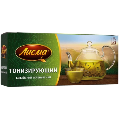 Чай зеленый Лисма Тонизирующий китайский 25 пак. × 1.5 г