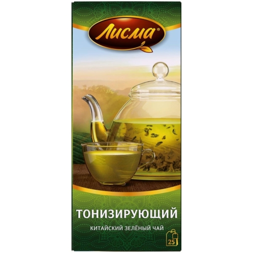Чай зеленый Лисма Тонизирующий китайский 25 пак. × 1.5 г