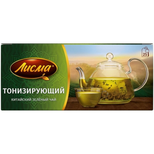 Чай зеленый Лисма Тонизирующий китайский 25 пак. × 1.5 г