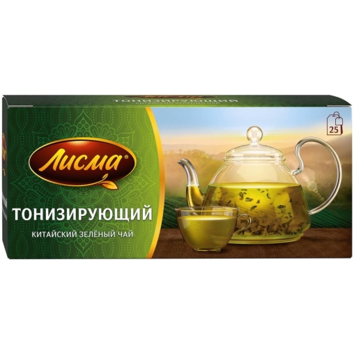 Чай зеленый Лисма Тонизирующий китайский 25 пак. × 1.5 г