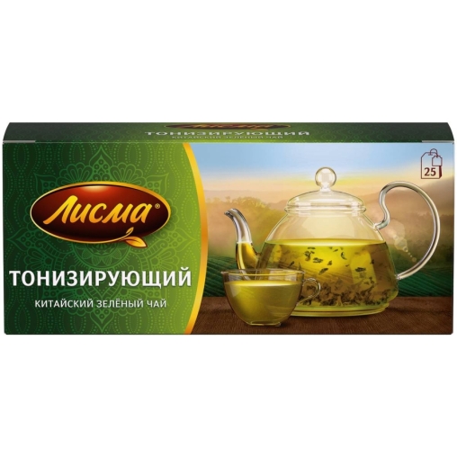 Чай зеленый Лисма Тонизирующий китайский 25 пак. × 1.5 г