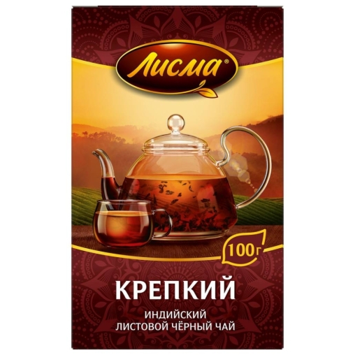 Чай черный Лисма Крепкий индийский листовой 100 г