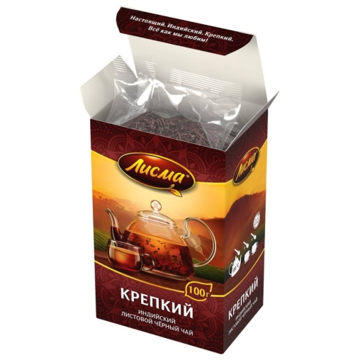 Чай черный Лисма Крепкий индийский листовой 100 г