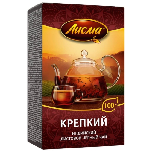Чай черный Лисма Крепкий индийский листовой 100 г