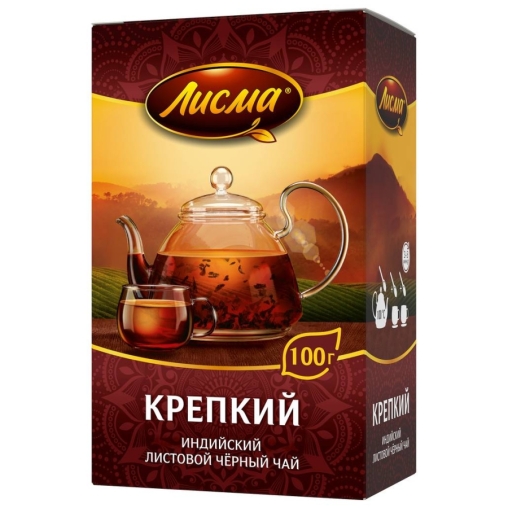 Чай черный Лисма Крепкий индийский листовой 100 г