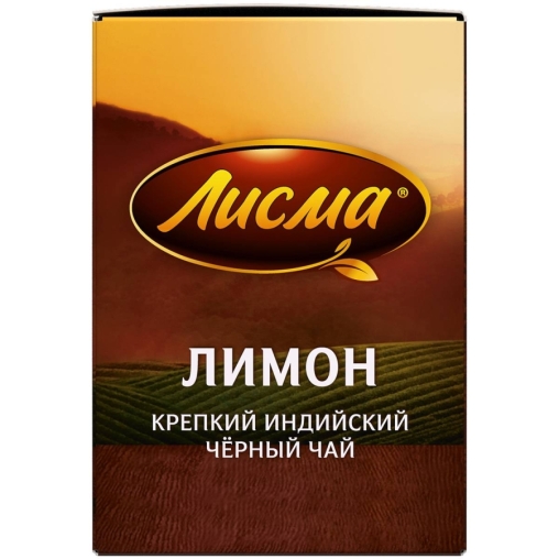 Чай Лисма черный ароматизированный крепкий Лимон 25 пак. × 1.5 г