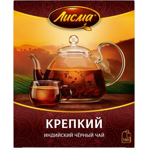 Чай черный Лисма Крепкий индийский 100 пак. × 2.0 г Чай черный Лисма Крепкий индийский 100 пак. × 2.0 г