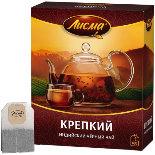 Чай черный Лисма Крепкий индийский 100 пак. × 2.0 г Чай черный Лисма Крепкий индийский 100 пак. × 2.0 г