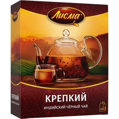 Чай черный Лисма Крепкий индийский 100 пак. × 2.0 г Чай черный Лисма Крепкий индийский 100 пак. × 2.0 г
