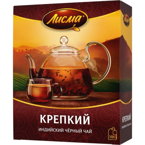Чай черный Лисма Крепкий индийский 100 пак. × 2.0 г Чай черный Лисма Крепкий индийский 100 пак. × 2.0 г