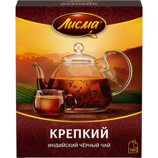 Чай черный Лисма Крепкий индийский 100 пак. × 2.0 г Чай черный Лисма Крепкий индийский 100 пак. × 2.0 г