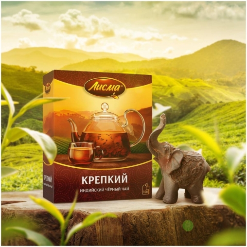 Чай Лисма черный ароматиз. Крепкий Садовые ягоды с чабрецом 25 пак. × 1.5 г