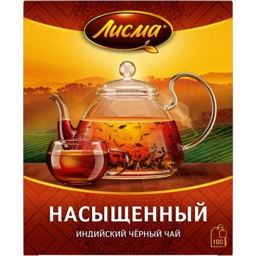 Чай черный Лисма Насыщенный индийский 100 пак. × 1.8 г Чай черный Лисма Насыщенный индийский 100 пак. × 1.8 г