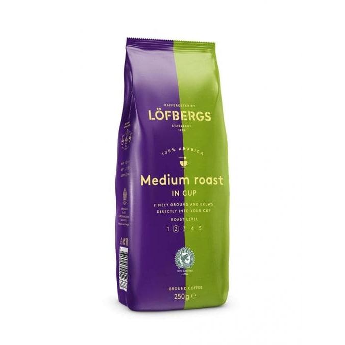 Кофе молотый Lofbergs Medium Roast in cup 250 г