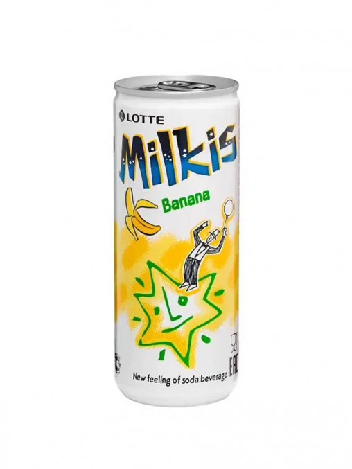 Газированный напиток Lotte Милкис Банан 250 мл ж/б