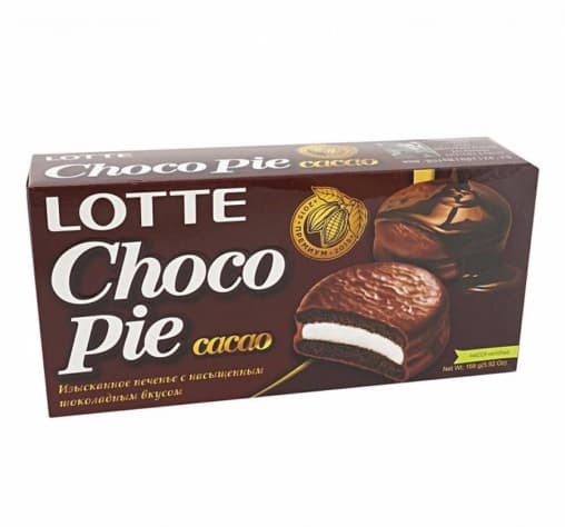 Lotte Choco Pie Cacao Шоколадный 28 г