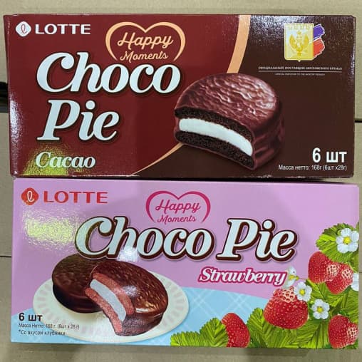 Lotte Choco Pie Strawberry Клубника 28 г