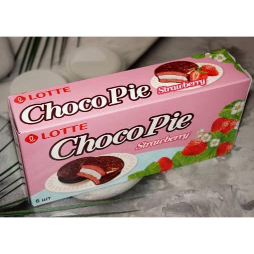 Lotte Choco Pie Strawberry Клубника 28 г