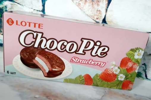 Lotte Choco Pie Strawberry Клубника 28 г