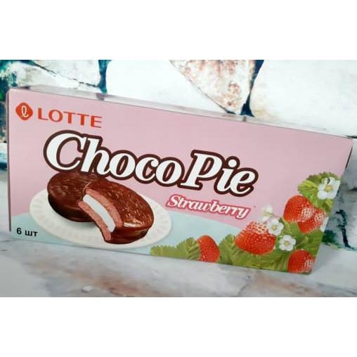 Lotte Choco Pie Strawberry Клубника 28 г