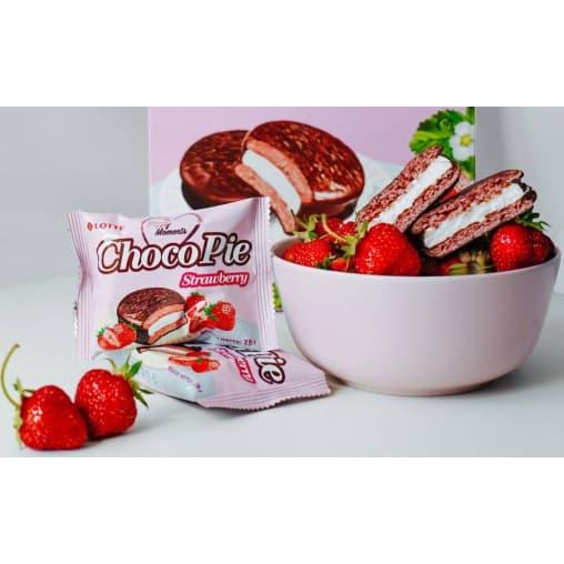 Lotte Choco Pie Strawberry Клубника 28 г bigpack