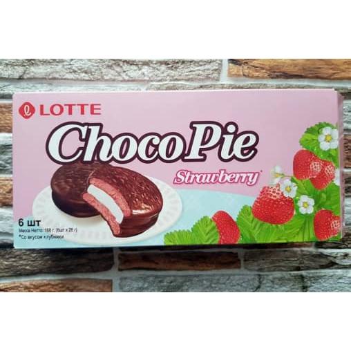 Lotte Choco Pie Strawberry Клубника 28 г