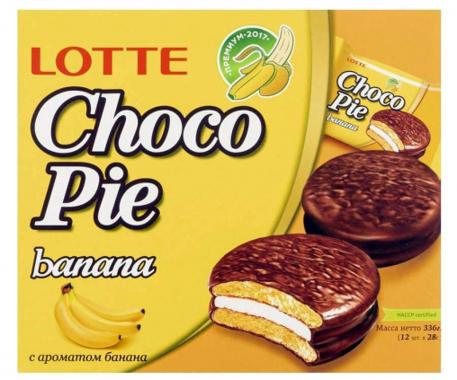 Lotte Choco Pie Banana Банан 28 г bigpack