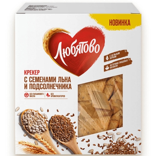 Крекер Любятово С семенами льна и подсолнечника 150 г