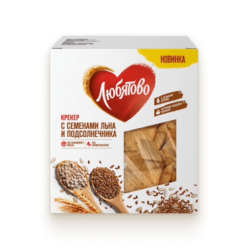 Крекер Любятово С семенами льна и подсолнечника 150 г