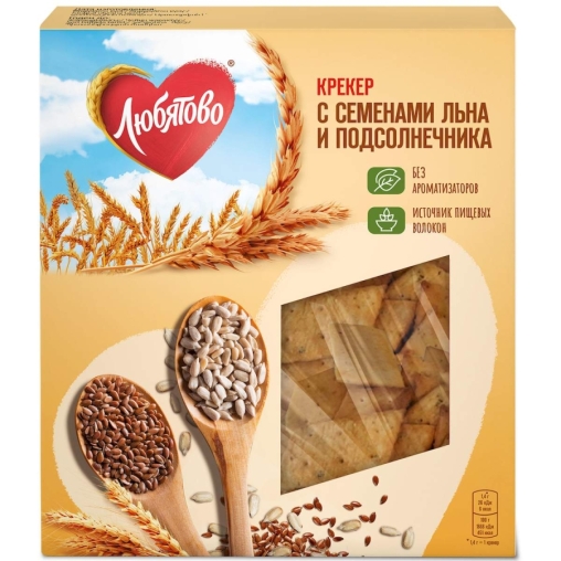 Крекер Любятово С семенами льна и подсолнечника 150 г