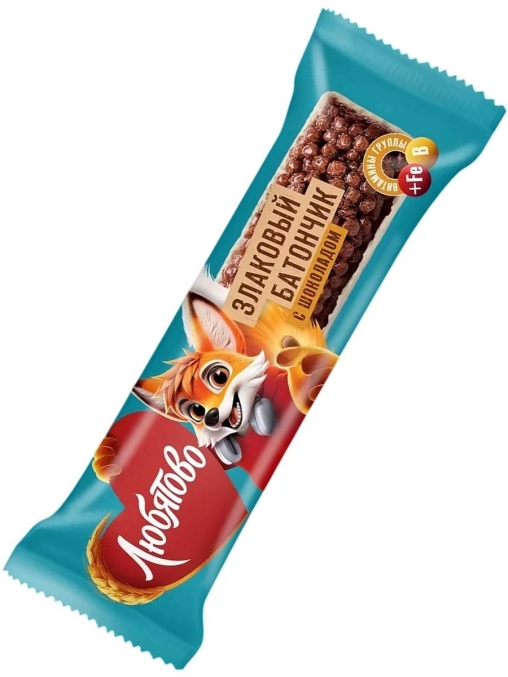 Злаковый батончик Любятово Шоколадный обогащенный витаминами и железом 25 г