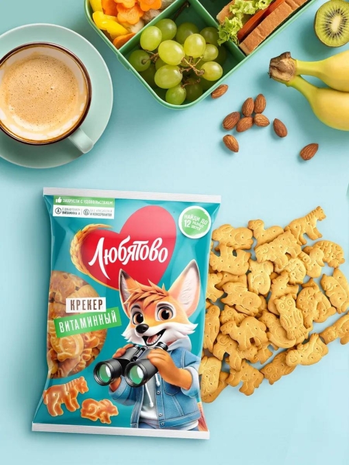 Любятово крекер Витаминный флоу-пак 300 г