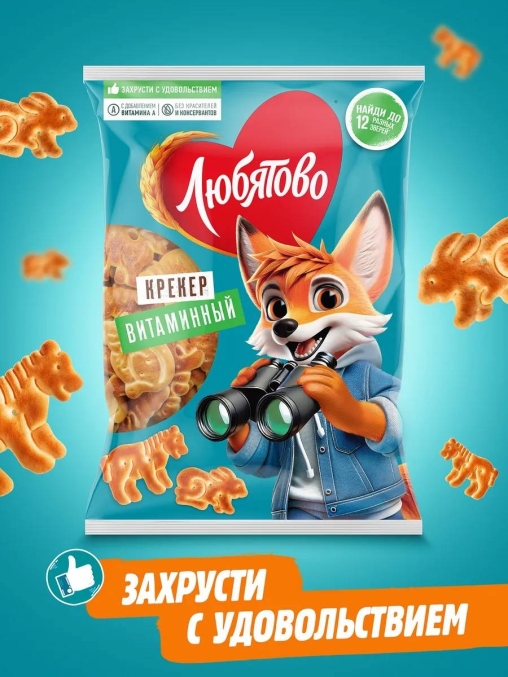 Любятово крекер Витаминный флоу-пак 300 г