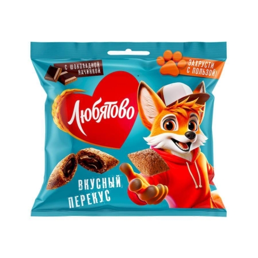 Подушечки злаковые Любятово с шоколадной начинкой 40 г