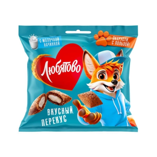 Подушечки злаковые Любятово с молочной начинкой 40 г