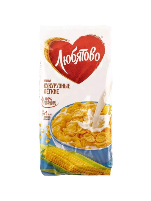 Хлопья Любятово Кукурузные лёгкие 270 г