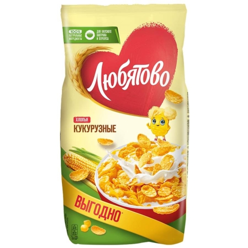 Хлопья Любятово Кукурузные 600 г