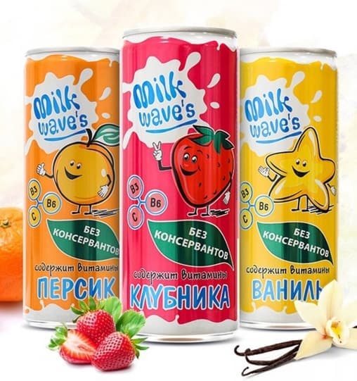 Milk Waves Strawberry Клубника 250 мл ж/б