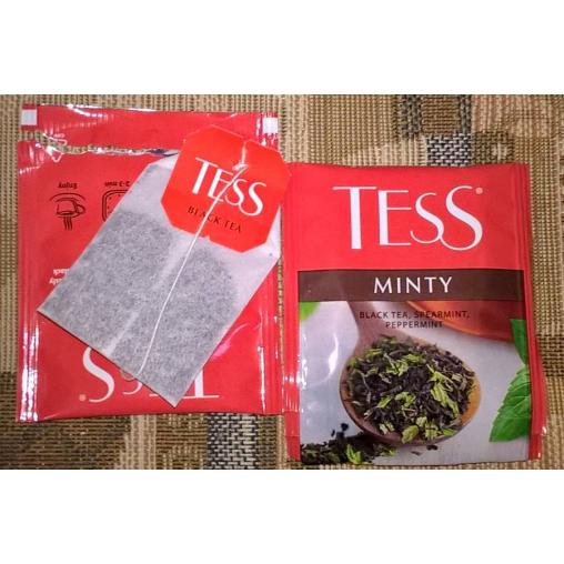 Чай Tess Minty черный листовой с мятой 100 пак. × 1,5 г