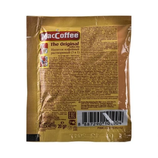 Кофе растворимый 3в1 MacCoffee Original 20 г