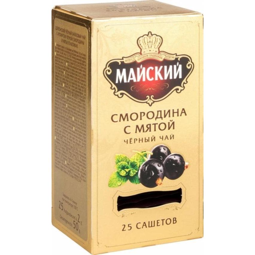 Чай черный Майский Смородина с Мятой 25 саше × 2г