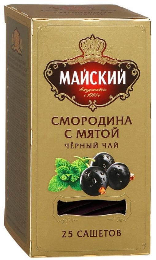 Чай черный Майский Смородина с Мятой 25 саше × 2г